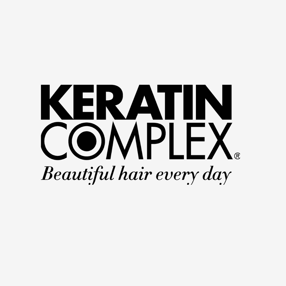 Keratin Complex logo with the slogan "Beautiful hair every day.